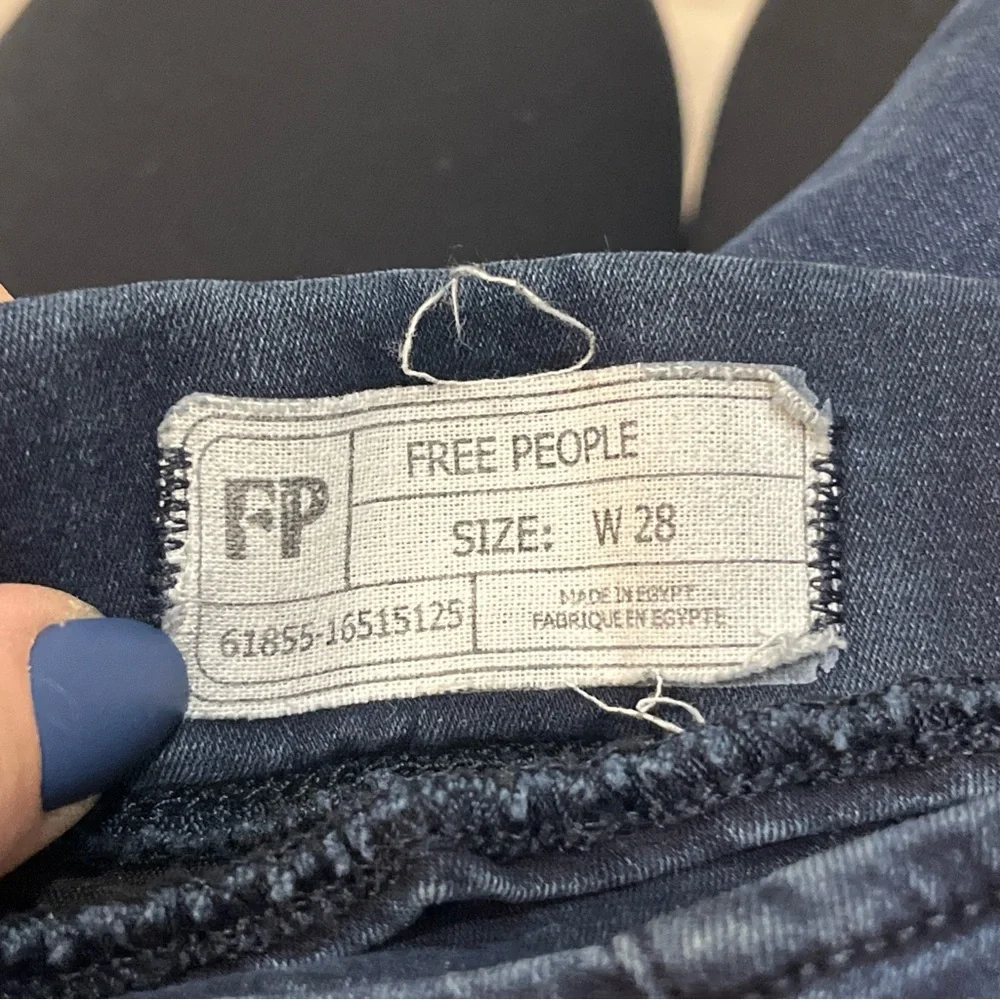 Free People Jeans 28 61855-16515125 Elastic Waist Pull On Skinny High Waist‎
